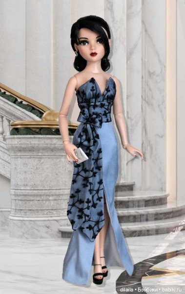 Выкройка PDF в натуральную величину / вечернее платье для куклы Ellowyne Элловайн Тоннер 40 см (фото 3)