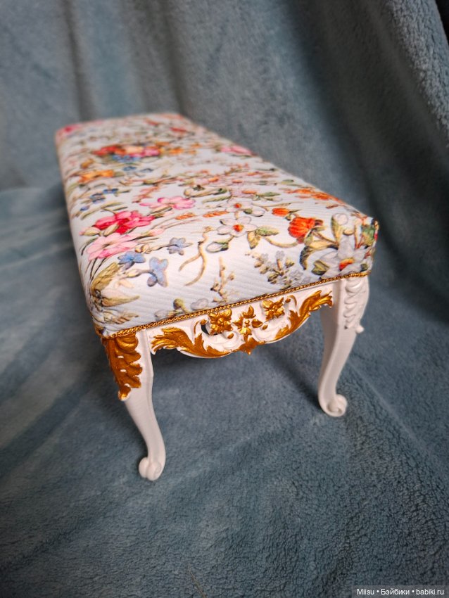 Банкетка для кукол 1/4, ручная работа (фото 6)