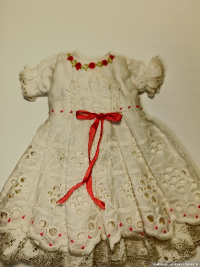 Платье на антикварную или винтажную куклу рост 20-22 см (фото 7)