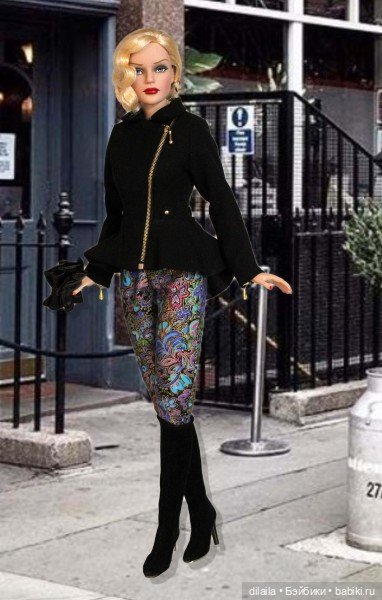 Выкройка PDF в натуральную величину / МотоСтиль, косуха, узкие брюки для кукол Тоннер Tonner 40-41см (фото 5)