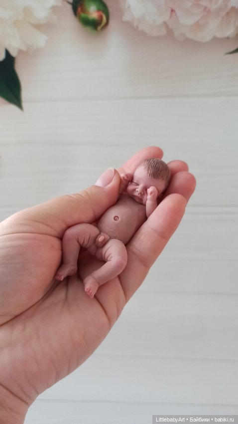 Силиконовый малыш 8 см — Авторские куклы (фото 7)