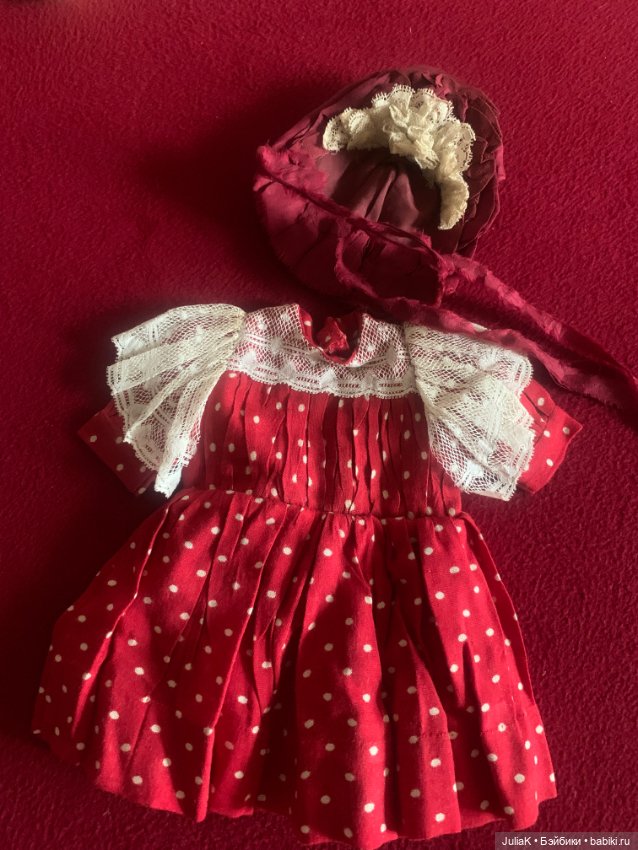 Платье и шляпка для антикварной куклы (фото 4)