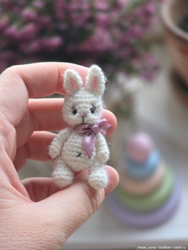 Вязаный зайка — Аксессуары для кукольных фотосессий