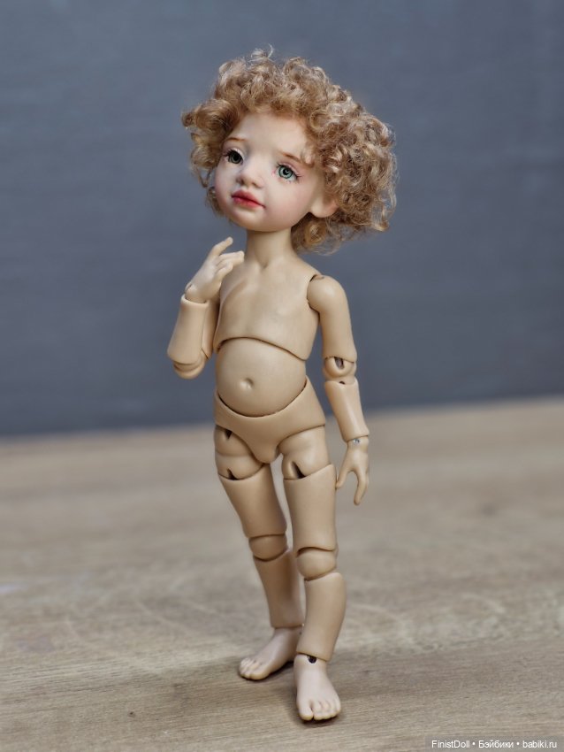 Авторская шарнирная кукла Пуговка (фото 3)