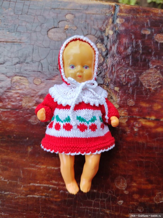 Пупс целлулоидный в комплекте ручной работы (фото 3)