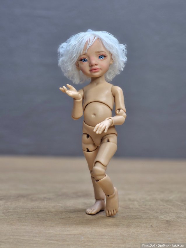 Авторская шарнирная кукла Пуговка (фото 5)