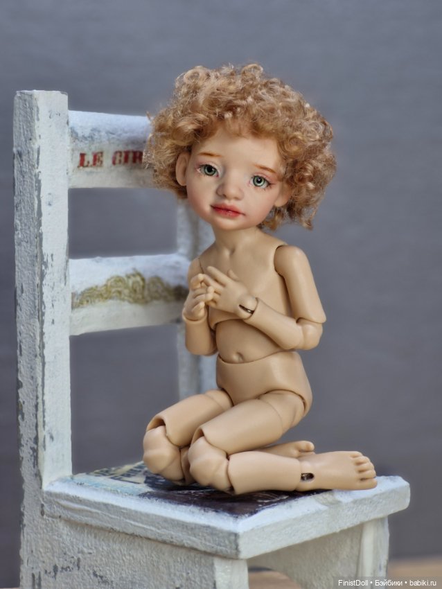 Авторская шарнирная кукла Пуговка (фото 5)