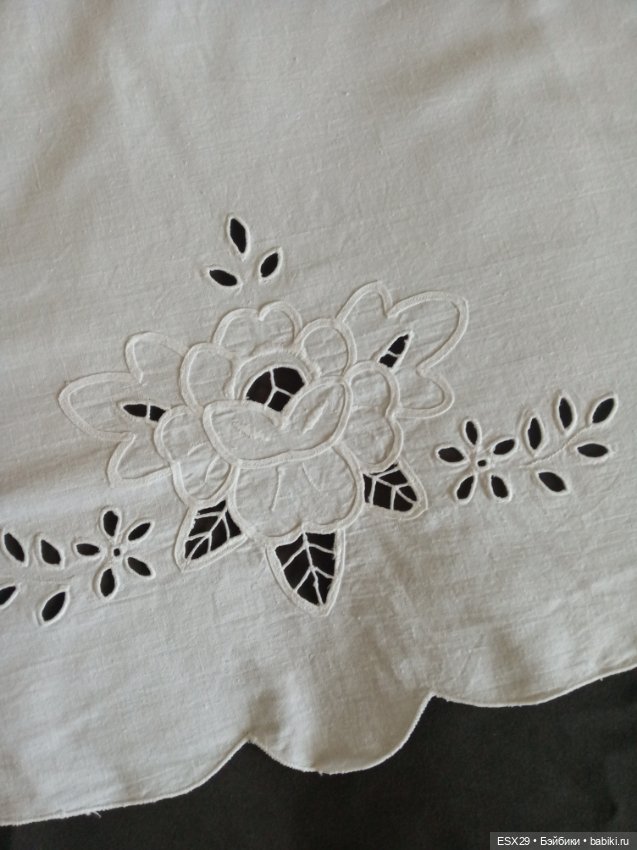 Круглая скатерть из хлопка, винтаж (фото 7)