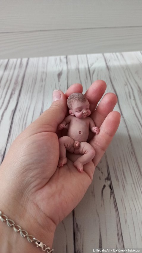 Силиконовый малыш 8 см — Авторские куклы (фото 8)