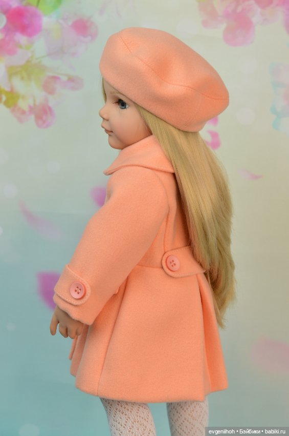 Пальто для куколки Готц (персиковое) (фото 5)