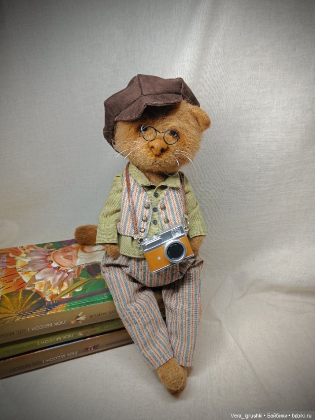 Кот с фотоаппаратом — Авторские игрушки