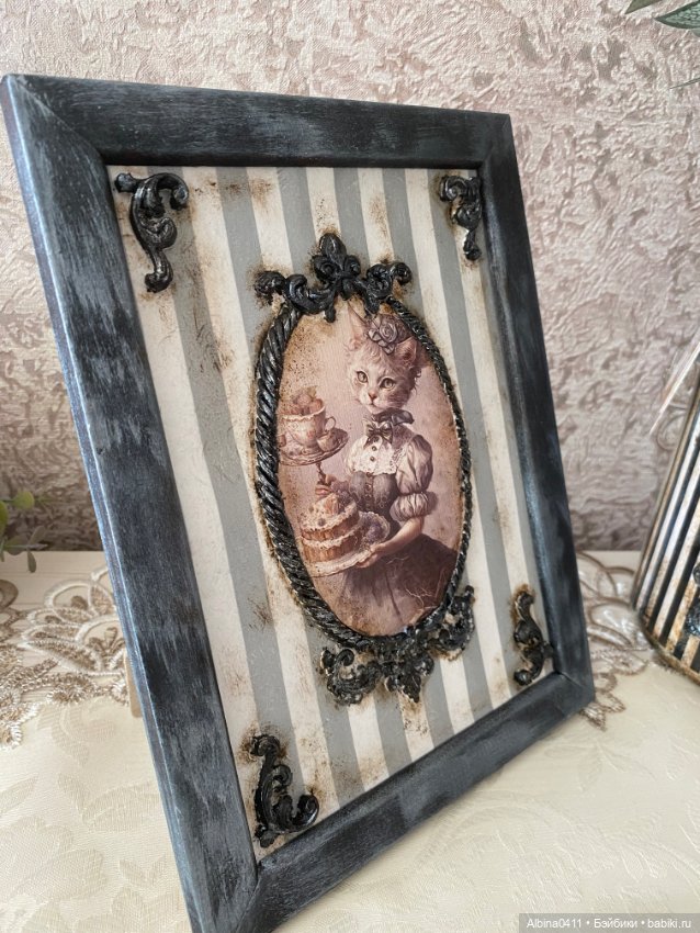 Картина в винтажном стиле «Кошечка» (фото 3)