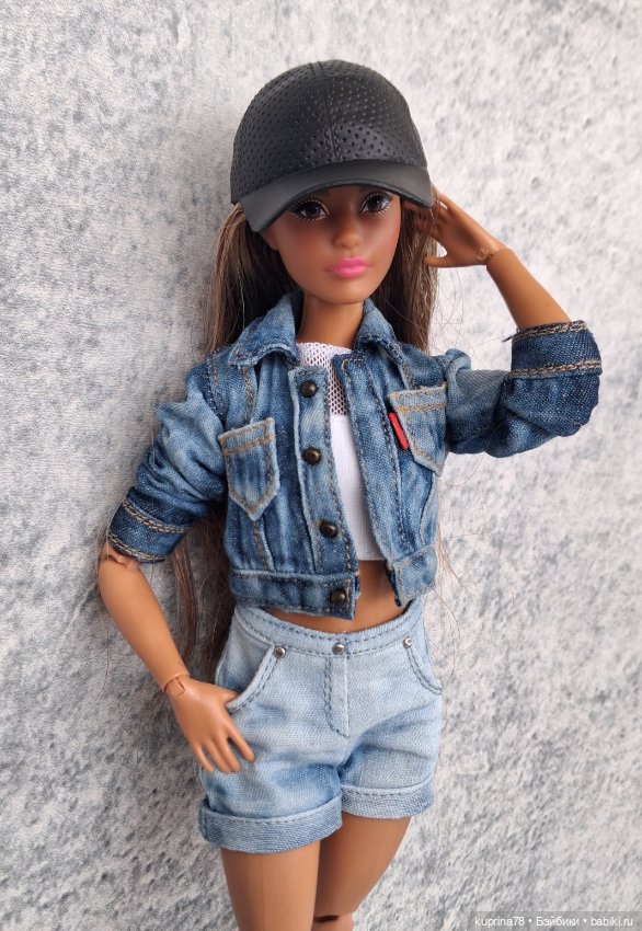 Джинсовая курточка на невысокую барби (фото 4)