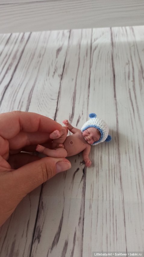 Силиконовый малыш 8 см — Авторские куклы (фото 4)