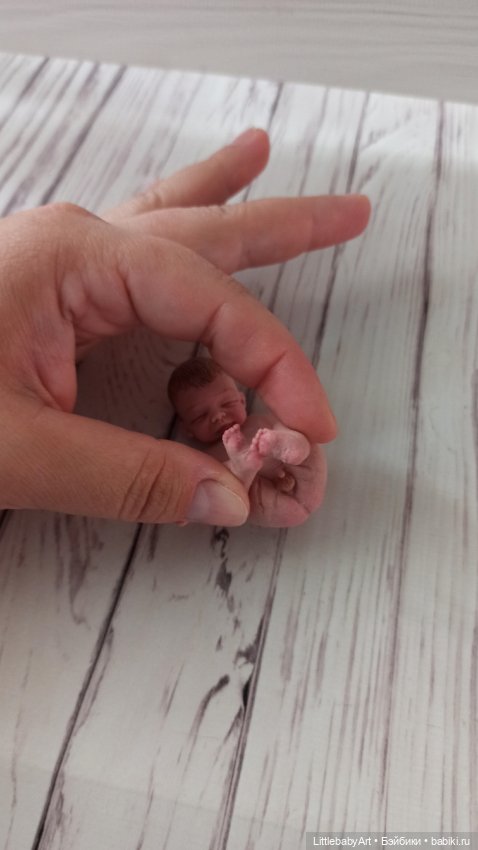 Силиконовый малыш 8 см — Авторские куклы (фото 5)