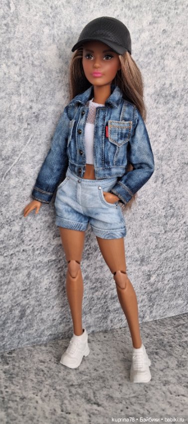 Джинсовая курточка на невысокую барби
