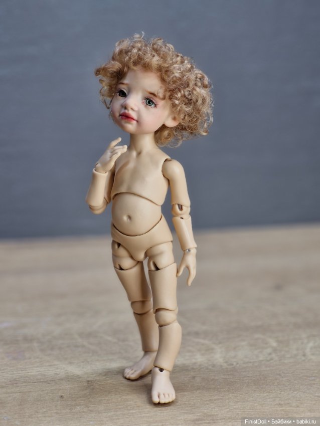 Авторская шарнирная кукла Пуговка (фото 6)