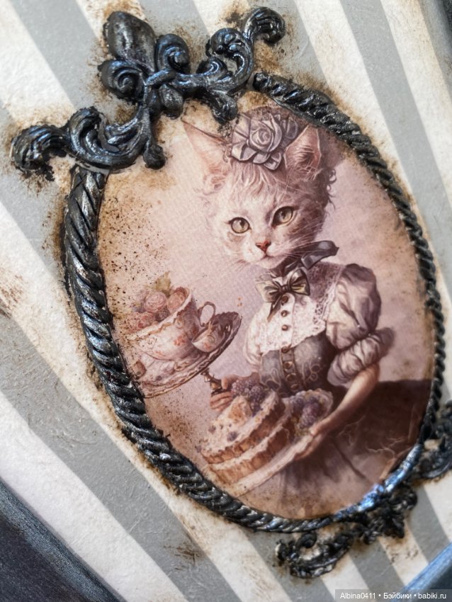 Картина в винтажном стиле «Кошечка» (фото 5)