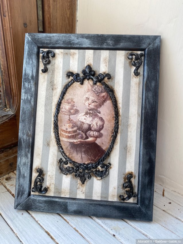 Картина в винтажном стиле «Кошечка» (фото 4)