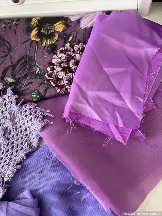 Набор сиреневых тканей — Ткани (фото 5)