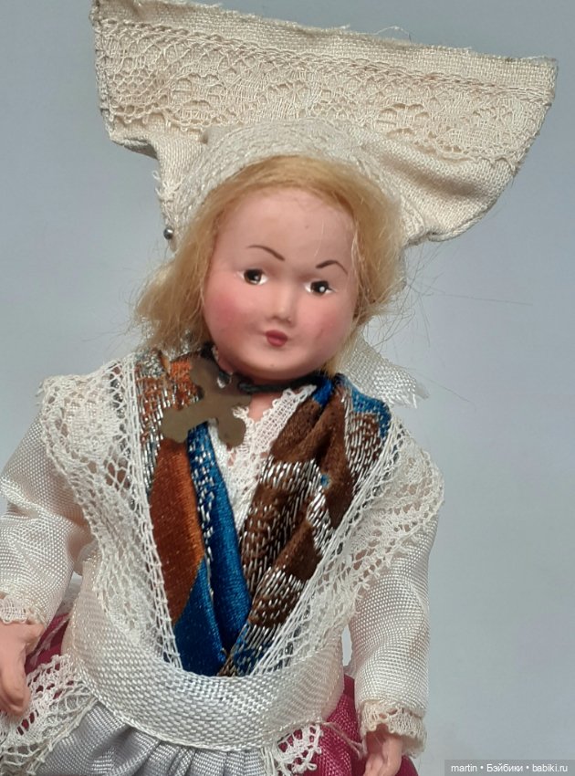 Кукла Petitcollin.Франция.Целлулоид.Миниатюра (фото 5)