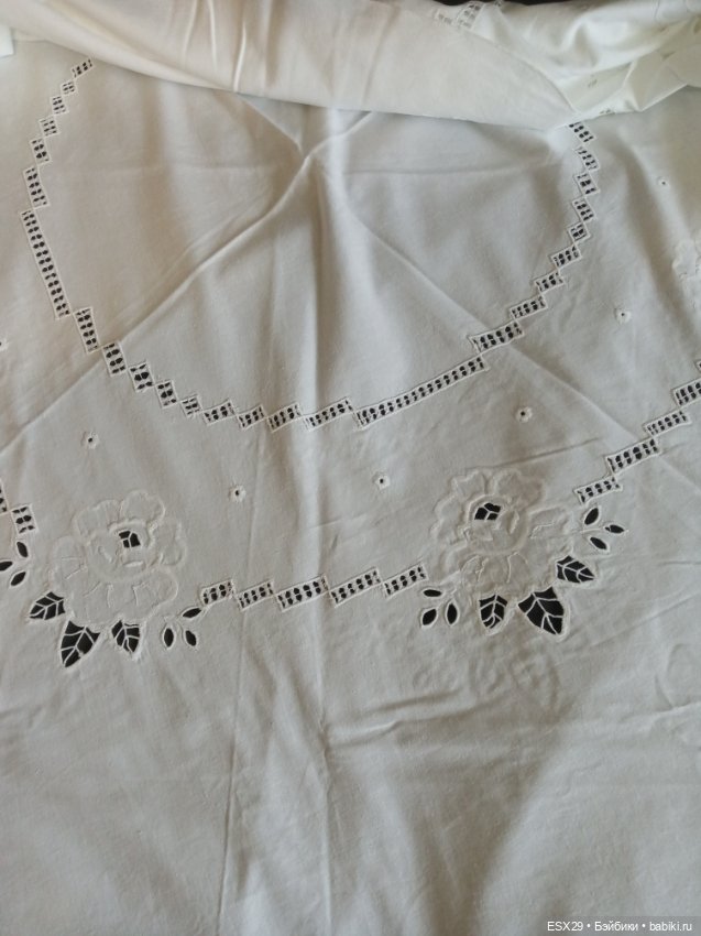 Круглая скатерть из хлопка, винтаж (фото 4)