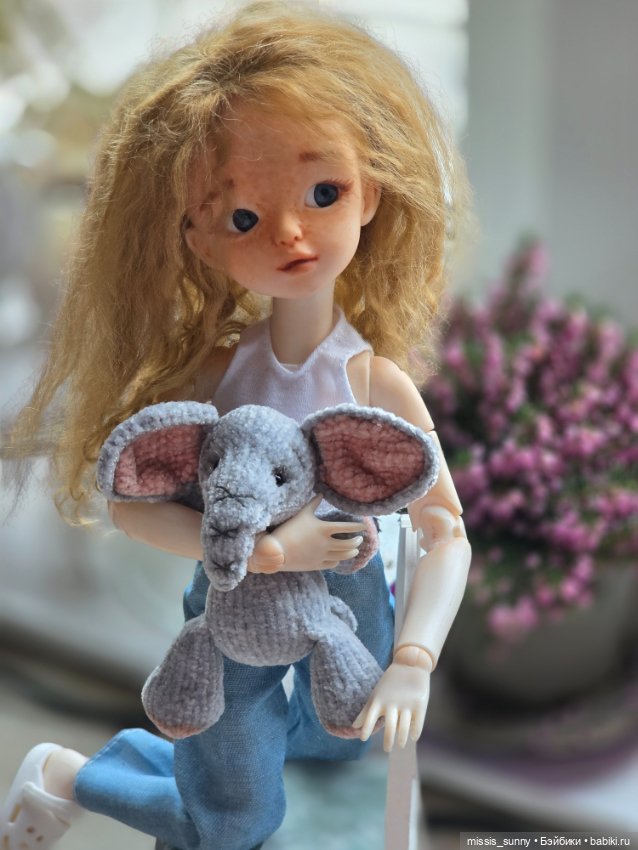 Вязаный слоник для кукол — Аксессуары для кукольных фотосессий
