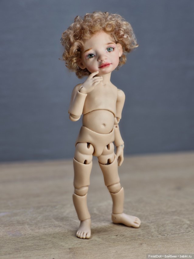 Авторская шарнирная кукла Пуговка (фото 7)