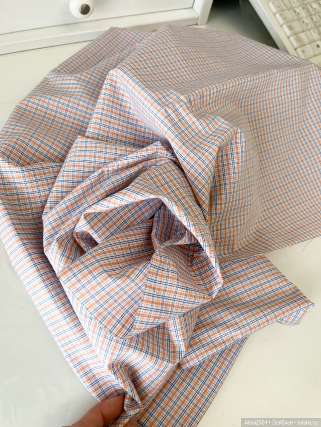 Мелкая клетка на рубашки — Ткани