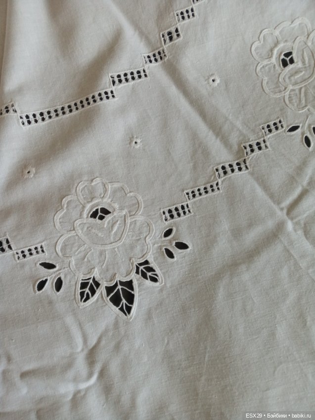 Круглая скатерть из хлопка, винтаж (фото 8)