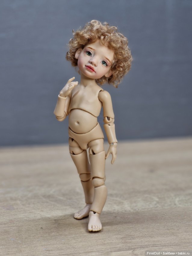 Авторская шарнирная кукла Пуговка (фото 2)