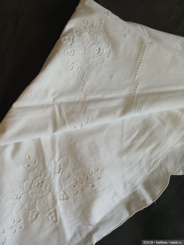 Круглая скатерть из хлопка, винтаж (фото 9)