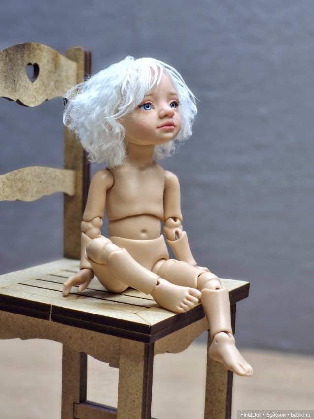 Авторская шарнирная кукла Пуговка