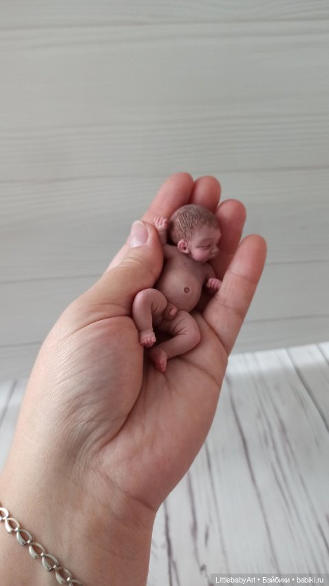 Силиконовый малыш 8 см — Авторские куклы (фото 6)