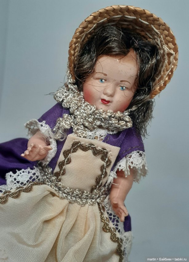 Миниатюрная куколка Petitcollin,9 см.Целлулоид (фото 6)