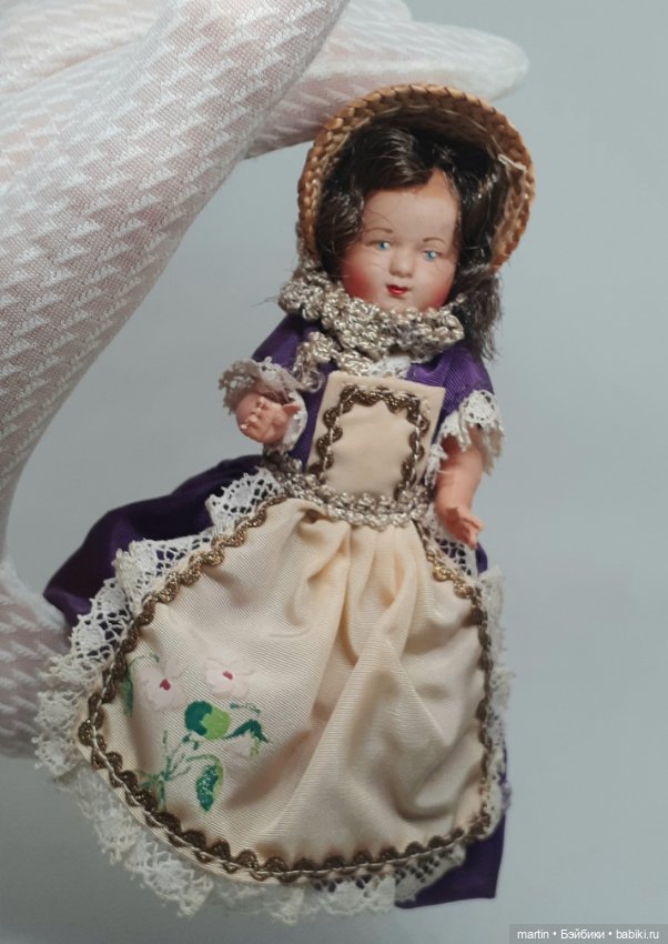 Миниатюрная куколка Petitcollin,9 см.Целлулоид (фото 8)