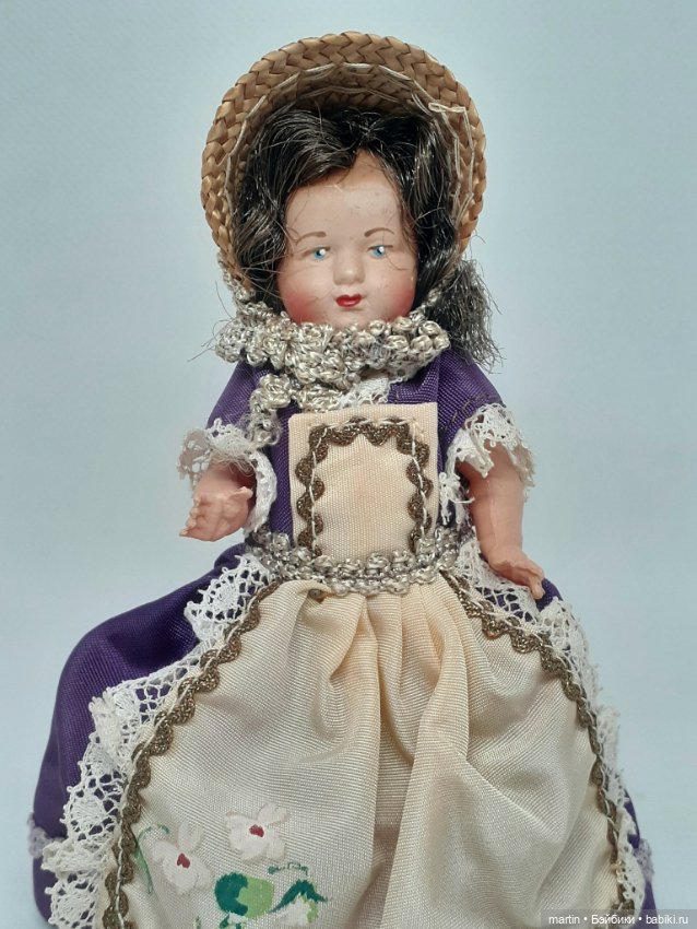 Миниатюрная куколка Petitcollin,9 см.Целлулоид (фото 2)