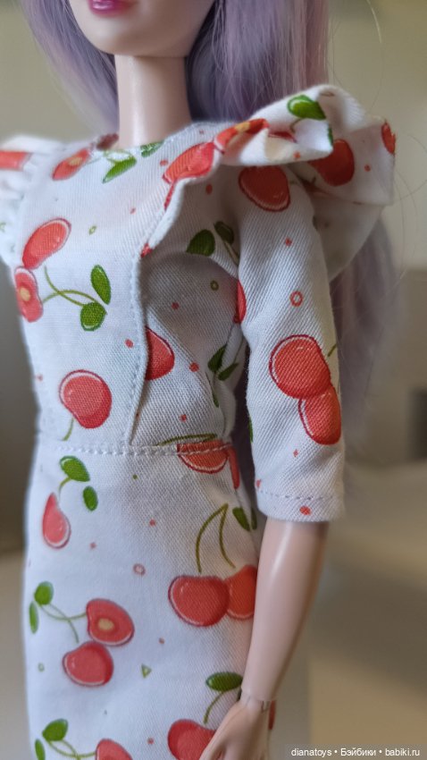 Платье для Барби одежда для кукол формата 1:6 (фото 4)