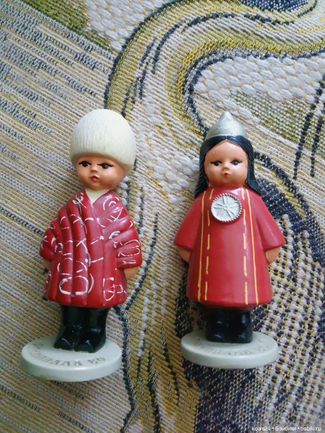 Кукла, фигурка колкий пластик, национальный костюм СССР Олимпиада 80