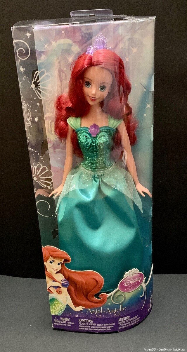 Винтажная диснейка Ariel The Little Mermaid Disney Sparkling Princess Doll Mattel 2012 (фото 8)