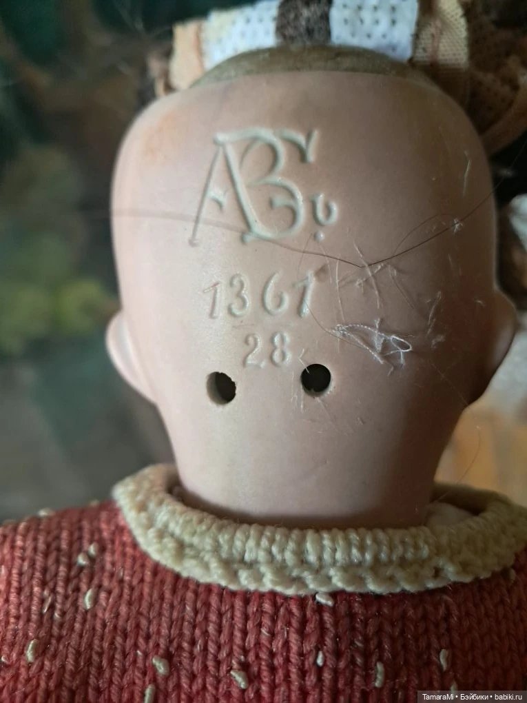 Кукла антикварная ABG, небольшая (фото 2)