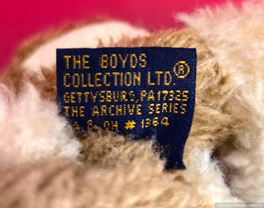 Кролик с зелёным бантом от Boyds Bears Co (фото 5)