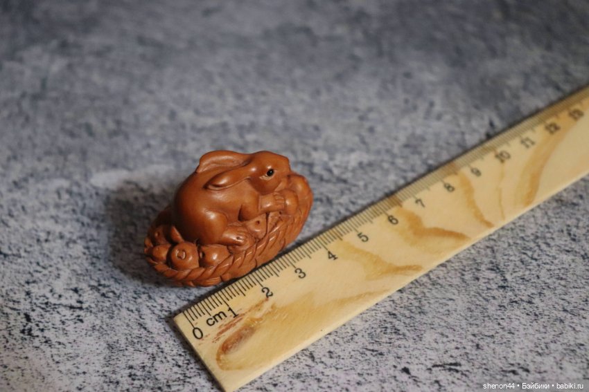 Нэцкэ "Кролик". Винтаж — Винтажные куклы и игрушки детства (фото 6)