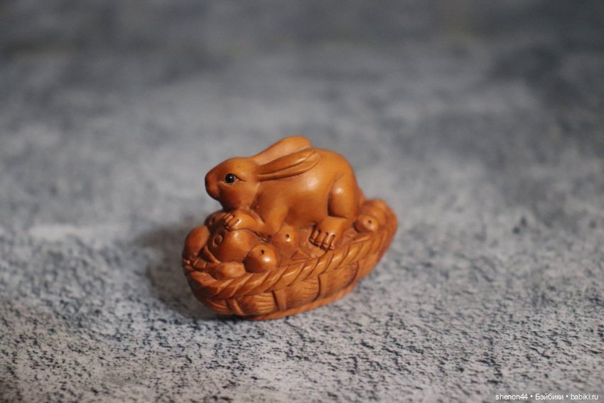 Нэцкэ "Кролик". Винтаж — Винтажные куклы и игрушки детства