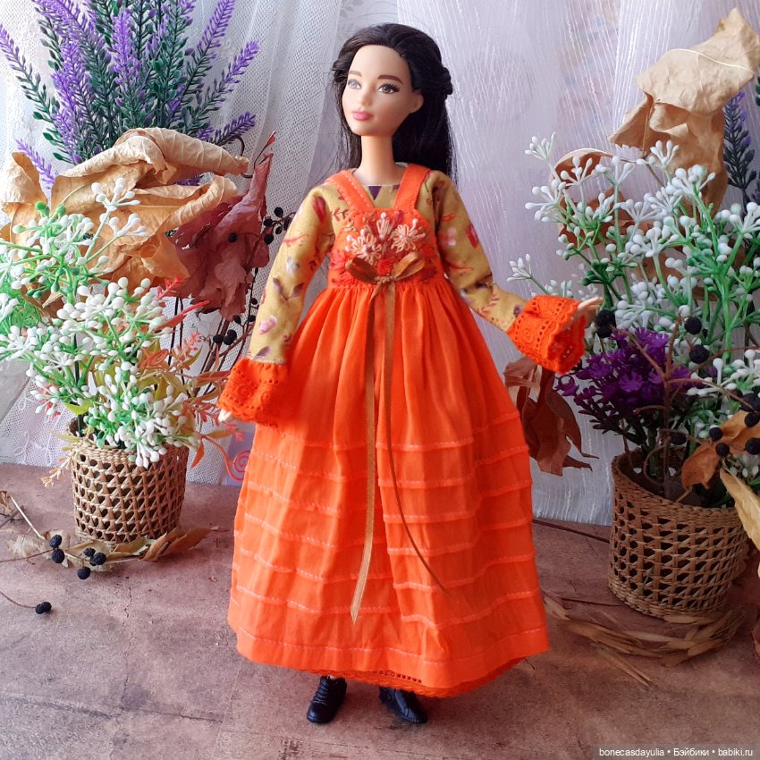 Нарядный комплект одежды для Барби Barbie в винтажном стиле. Костюм фея/ведьма/золушка/принцесса (фото 4)