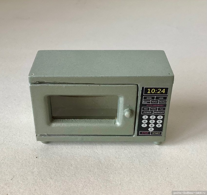 Микроволновка 1:8 - 1:12 — Миниатюра для кукол (фото 4)