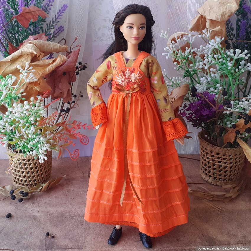 Нарядный комплект одежды для Барби Barbie в винтажном стиле. Костюм фея/ведьма/золушка/принцесса (фото 5)