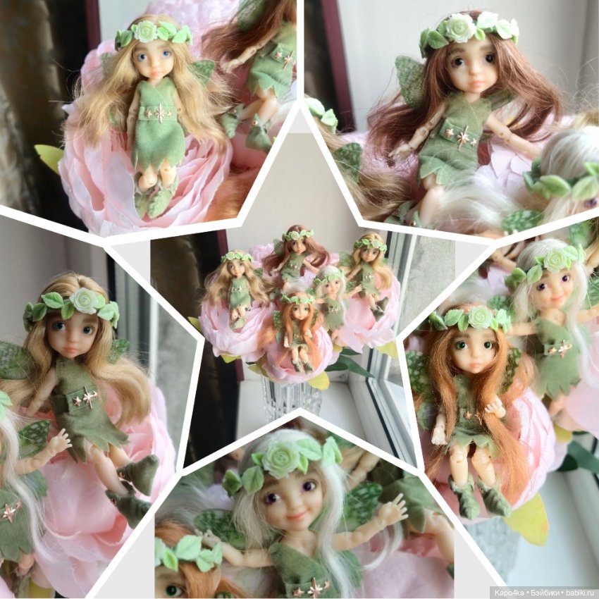 Шарнирная BJD бжд тёмненькая эльфа 8 см