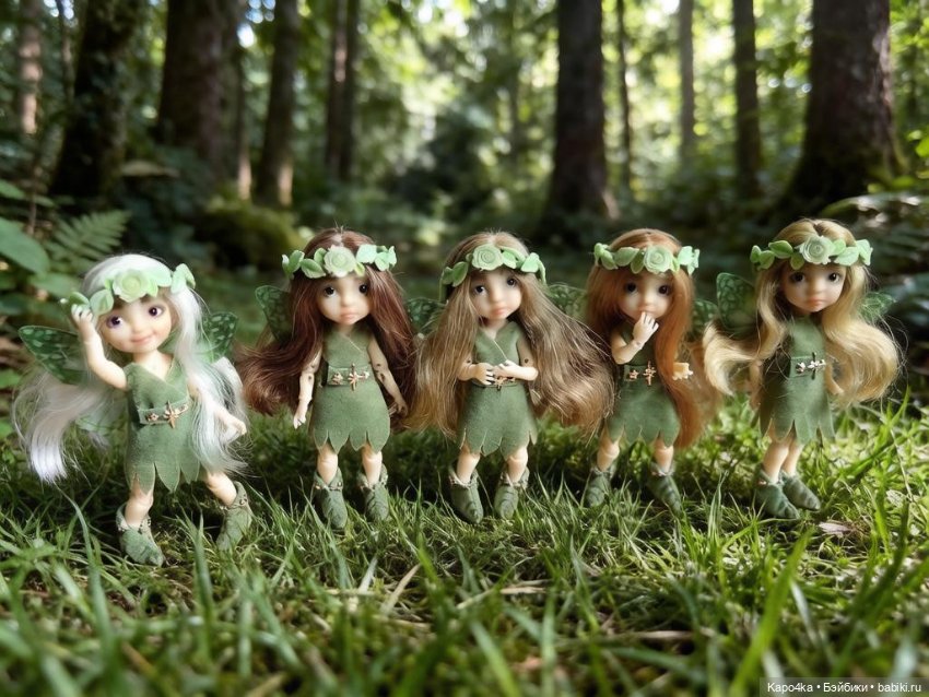 Шарнирная BJD бжд феечка с русыми волосами 8 см (фото 8)