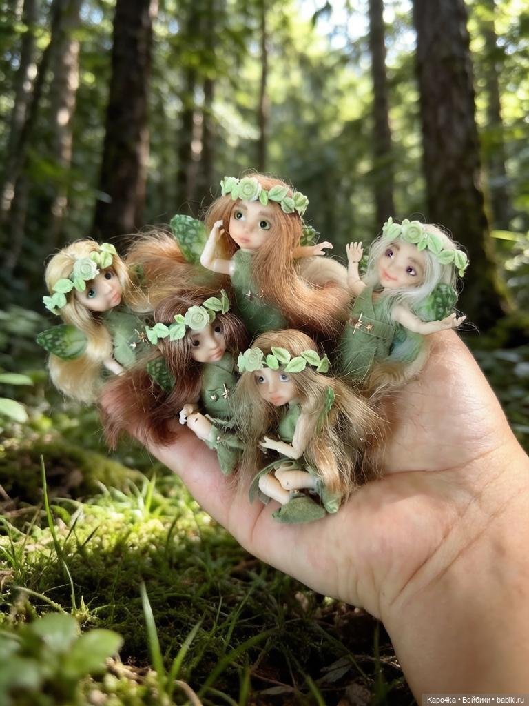 Шарнирная BJD бжд тёмненькая эльфа 8 см (фото 2)